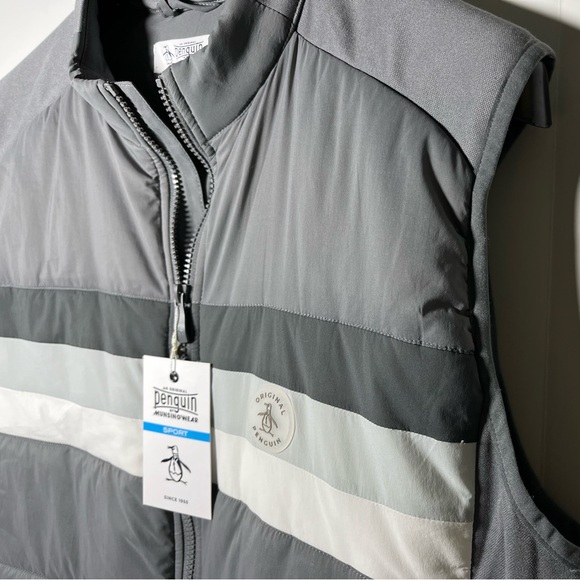 Original Penguin Water-Repellent Quilted Poly Filled Super Light Packable Vest - Picture 3 of 16